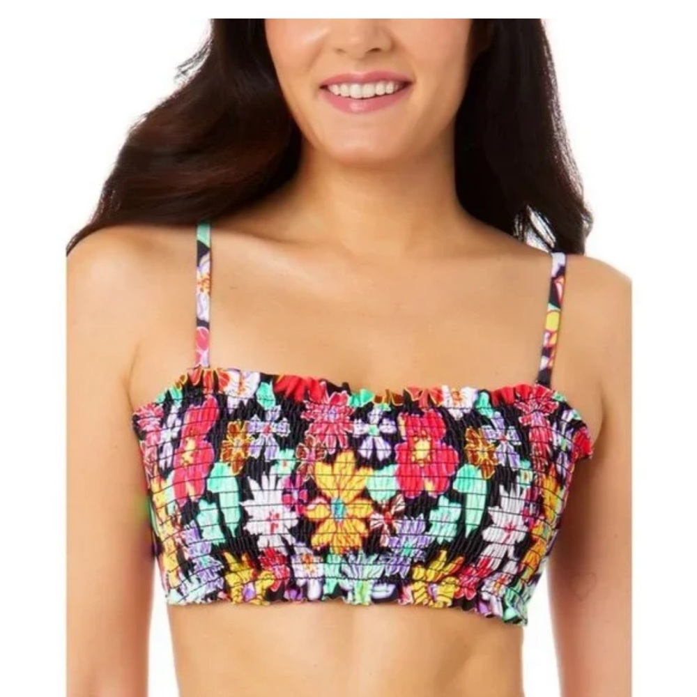 Salt & cove penny lane smocked bandeau bikini top - Picture 3 of 6